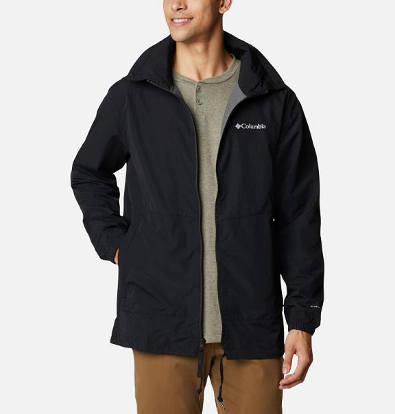 Columbia Garside Windbreaker Black For Men's NZ95823 New Zealand